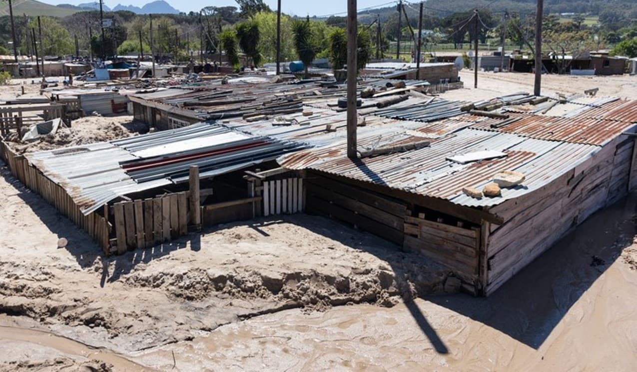 Cape flood: homes buried in mud