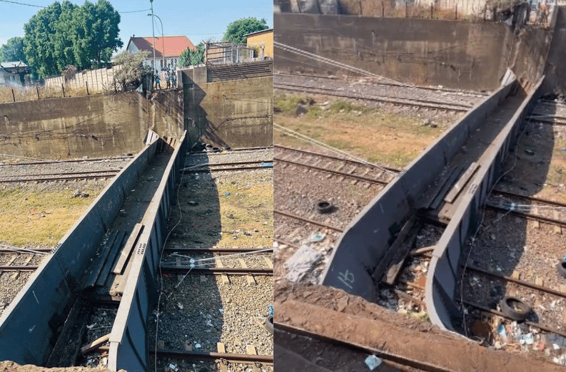 Joburg pedestrian bridge collapsed