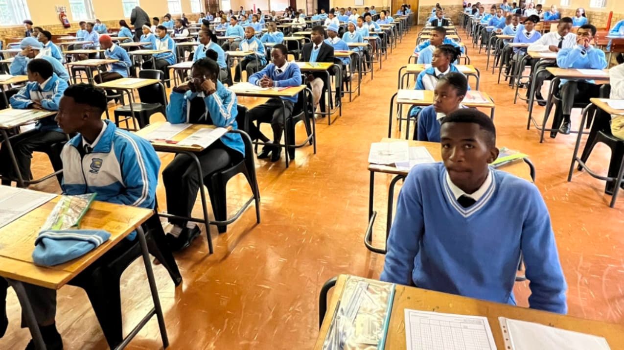 Class of 2023 sit for their first paper of their Matric final exams