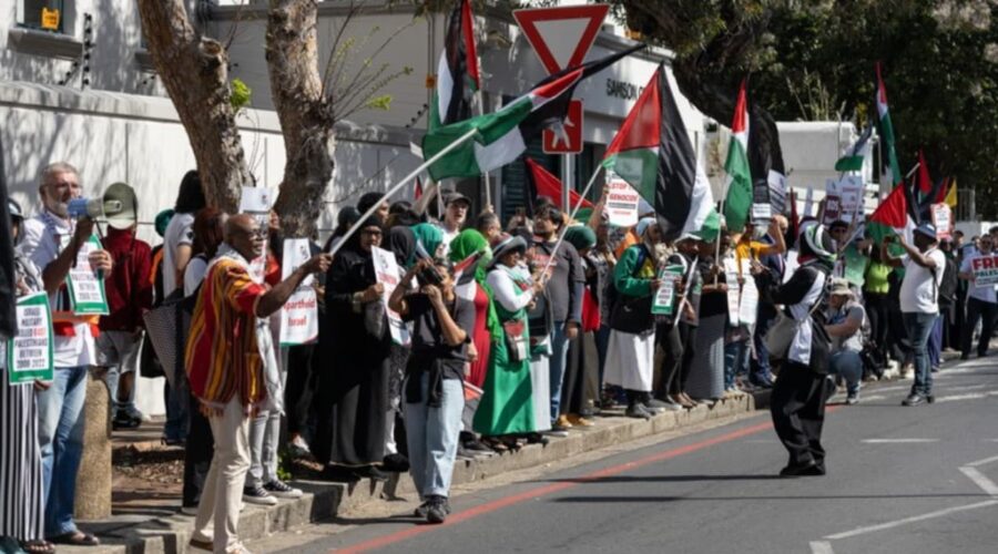 Protests in Cape Town in solidarity with Palestinians