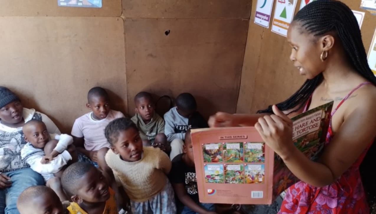 Every Saturday this small shack turns into a vibrant children’s book club