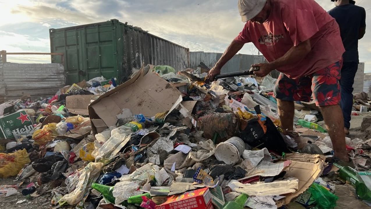Rubbish is building up in the streets of this Cape Town township