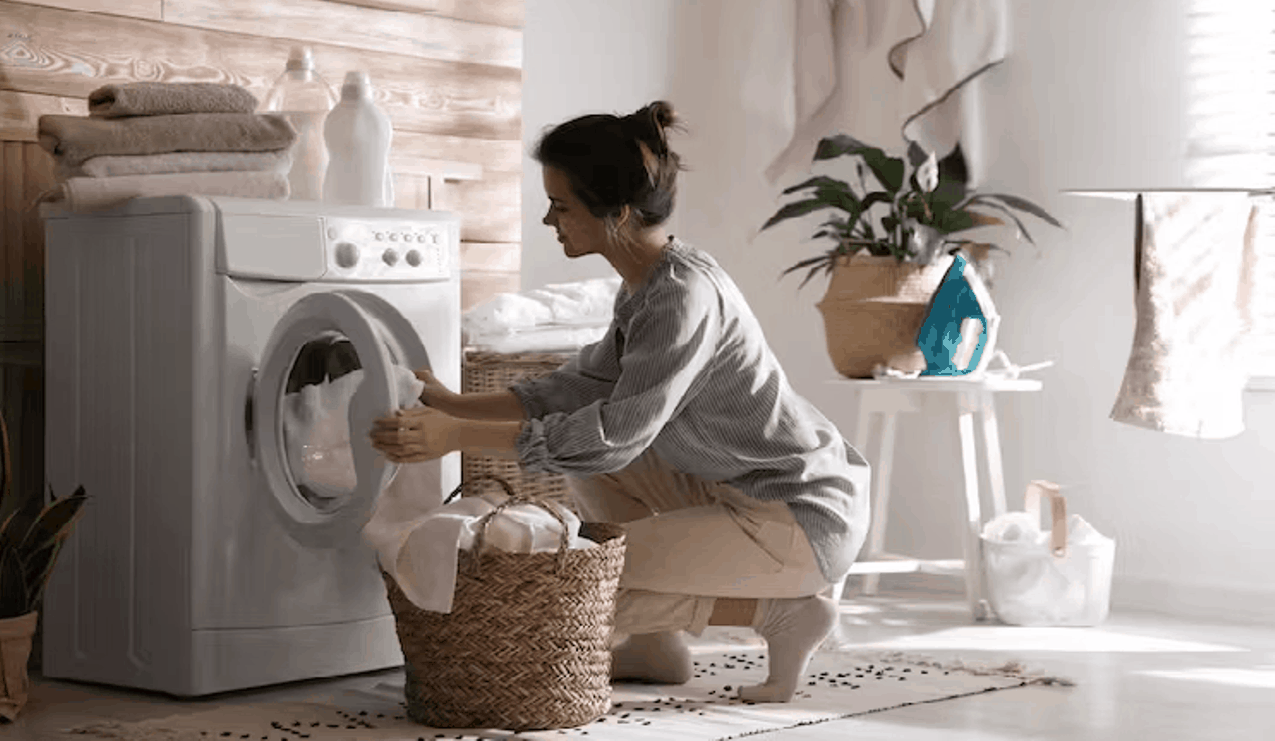 woman doing washing