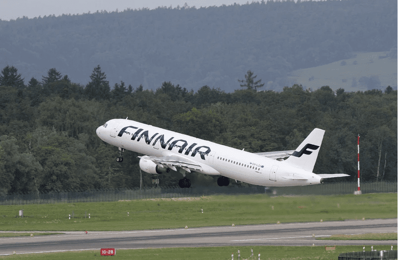 Finnair airline weighing passengers