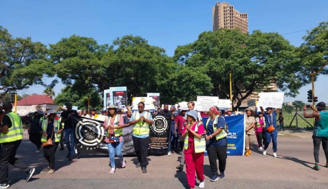 Unemployed doctors march to Union Buildings
