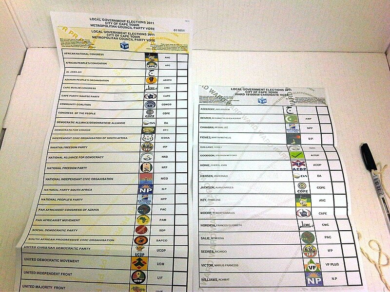 three ballot papers in 2024 general election