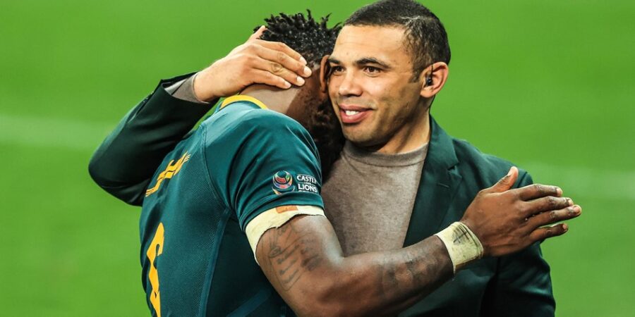 Springbok legend Bryan Habana and Siya Kolisi.