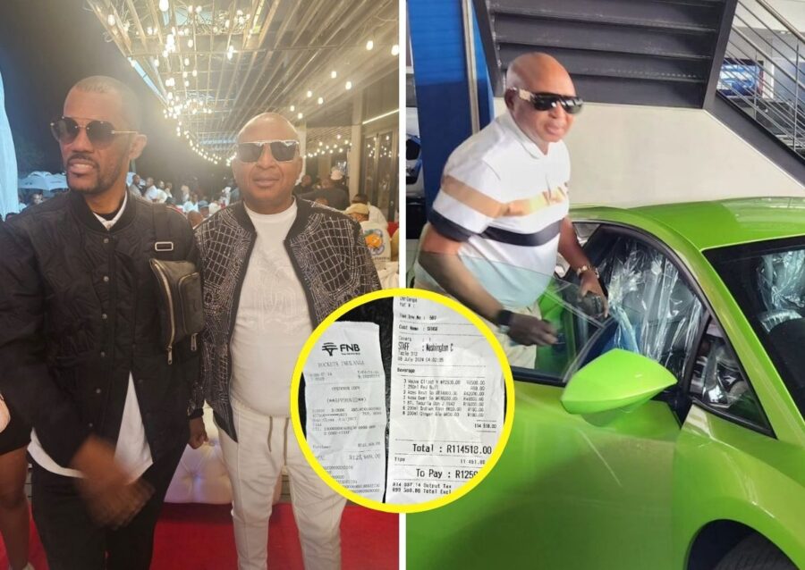 Kenny Kunene and pal Serge Cabonge splurged over R100 000 on drinks on a night out.