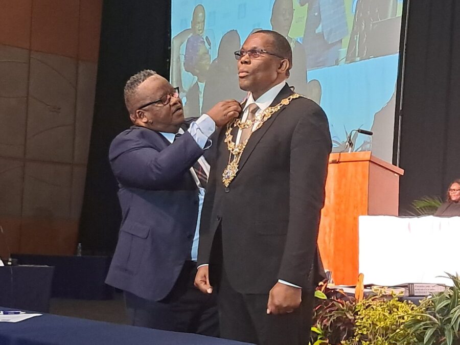 eThekwini Municipality mayor Cyril Xaba and Muniicpal manager Musa Mbhele.