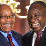 Former ANC president Jacob Zuma and the current ANC presdent Cyril Ramaphosa.