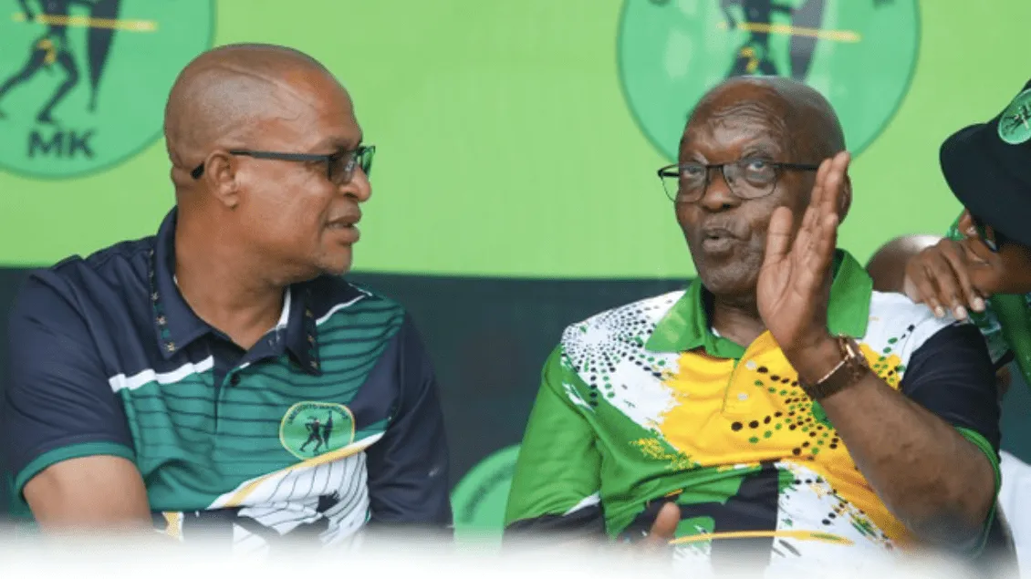 MK Party founder Jabulani Khumalo and Jacob Zuma.