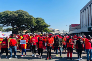 Cosatu members out in their numbers.