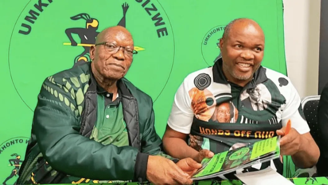 MK Party president Jacob Zuma and secretary-general Dr Goodhope Sifiso Maseko.