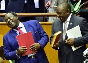 Cyril Ramaphosa and Tito Mboweni