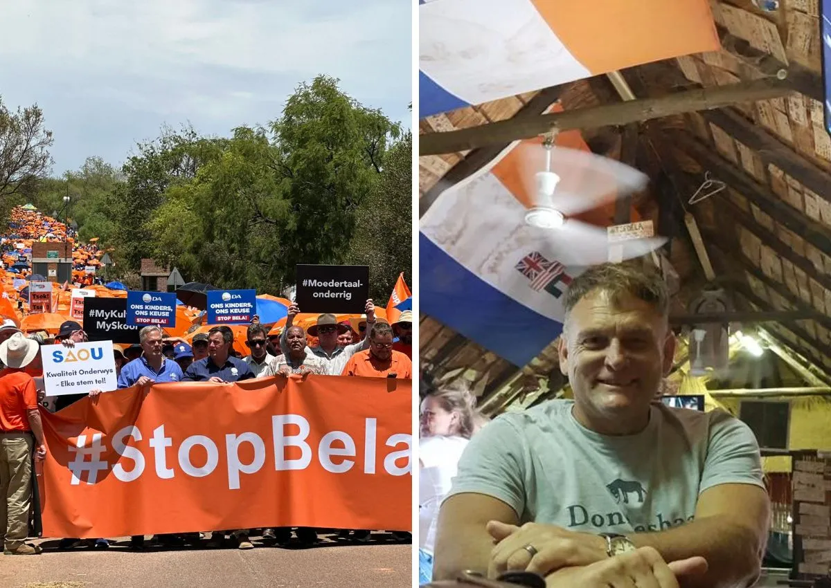 Steve Hofmeyr joined the march against the Bela Bill in Pretoria