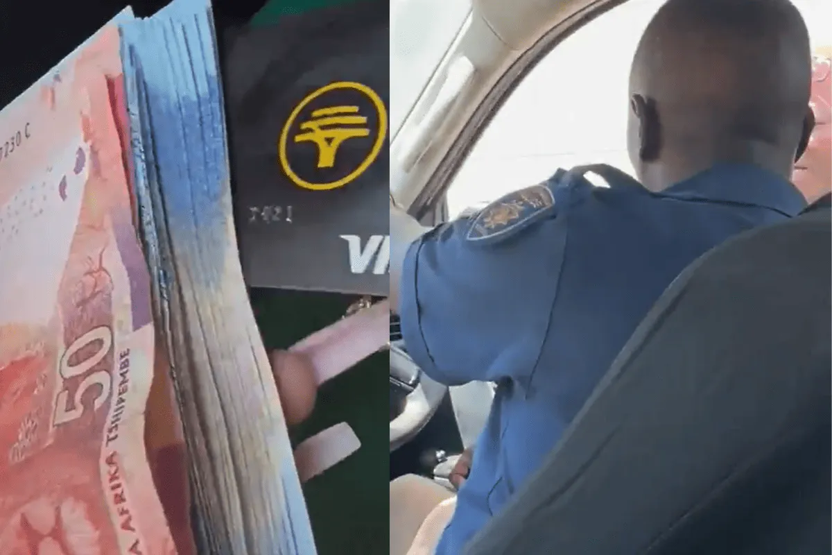 A Tshwane metro cop was filmed allegedly transporting a motorist to withdraw a bribe.