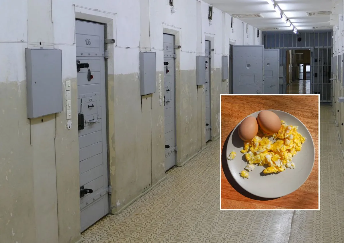 Prisoners unhappy with meal