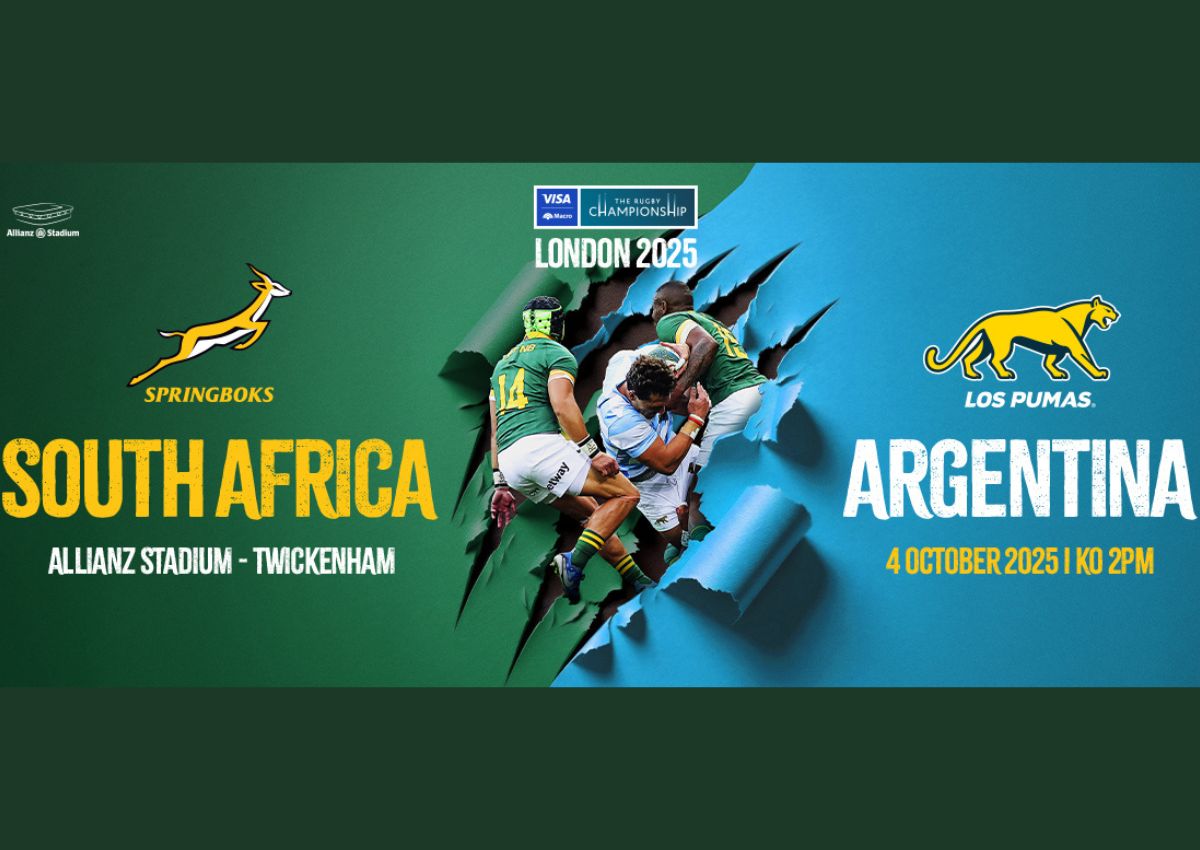 Tickets are selling quickly for the Springboks vs. Argentina match in London!