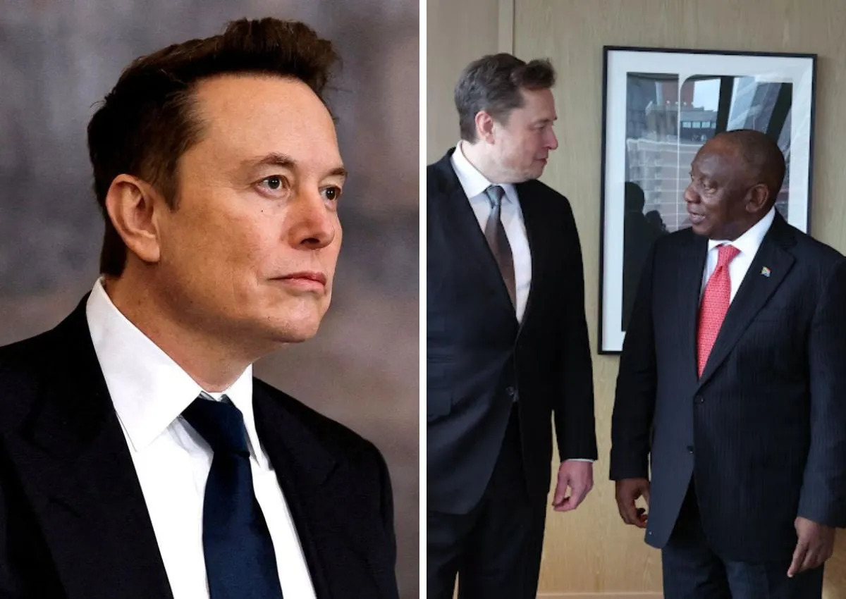 Ramaphosa and Elon Musk