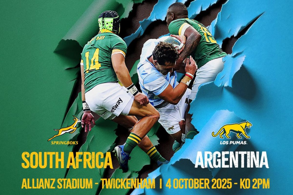 Last chance to buy the tickets for Springboks vs Argentina in London!