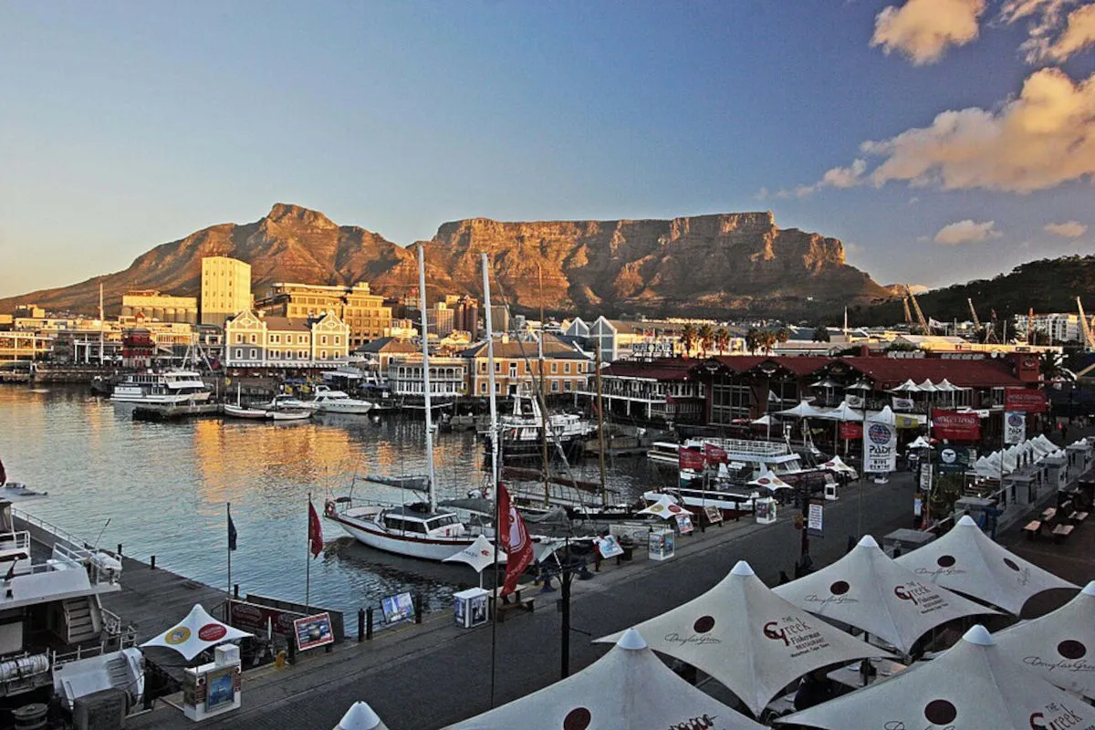 The V&A Waterfront in Cape Town...