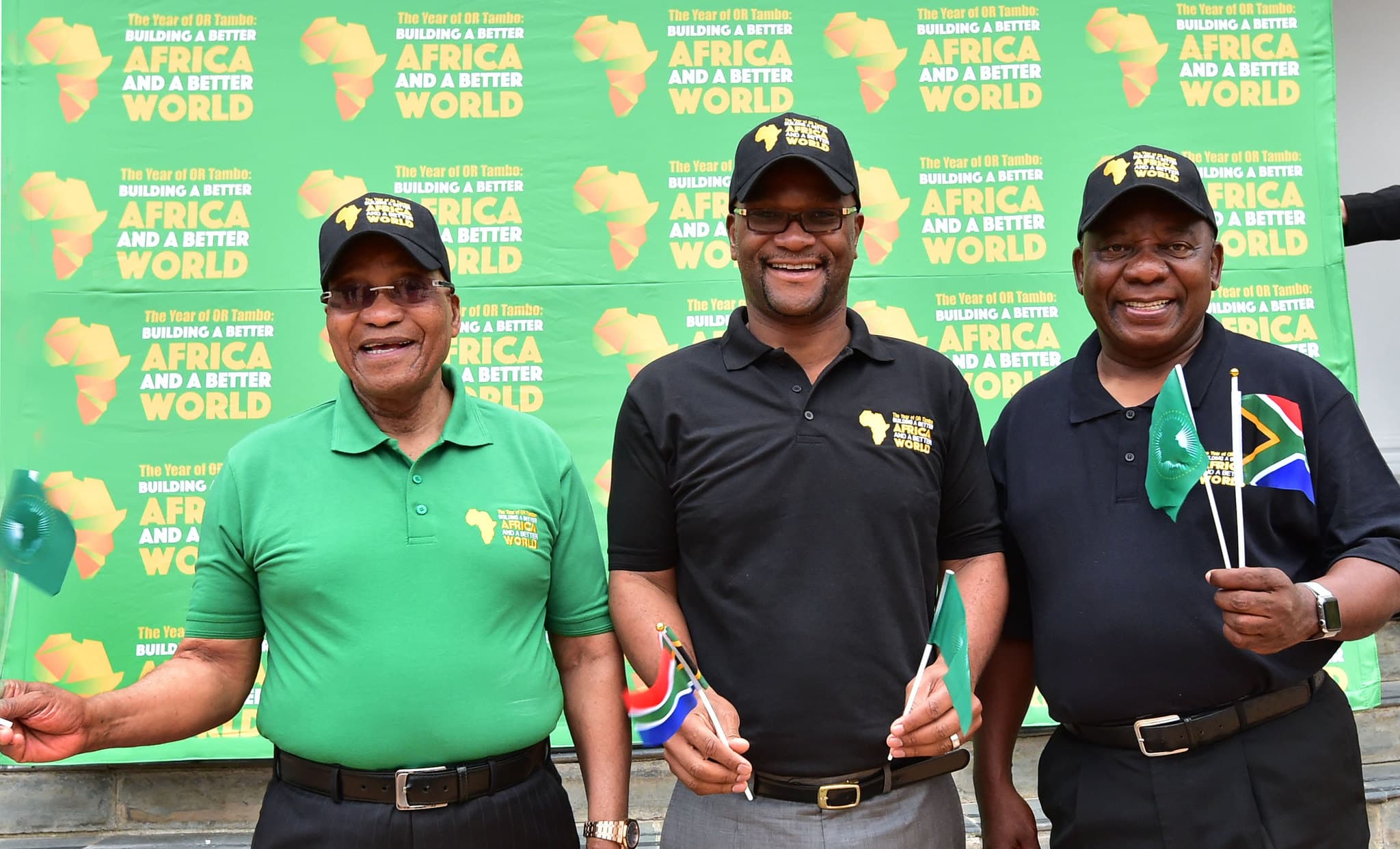 Jacob Zuma, Nathi Mthethwa and Cyril Ramaphosa in 2017 at Africa Day event. Nathi Mthethwa suicide in France