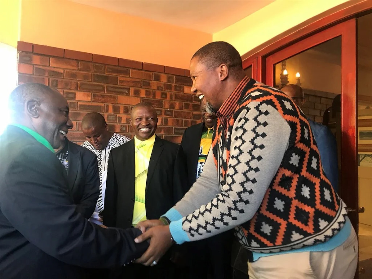 President Cyril Ramaphosa and Mandla Mandela in 2018. Mandela Gaza flotilla