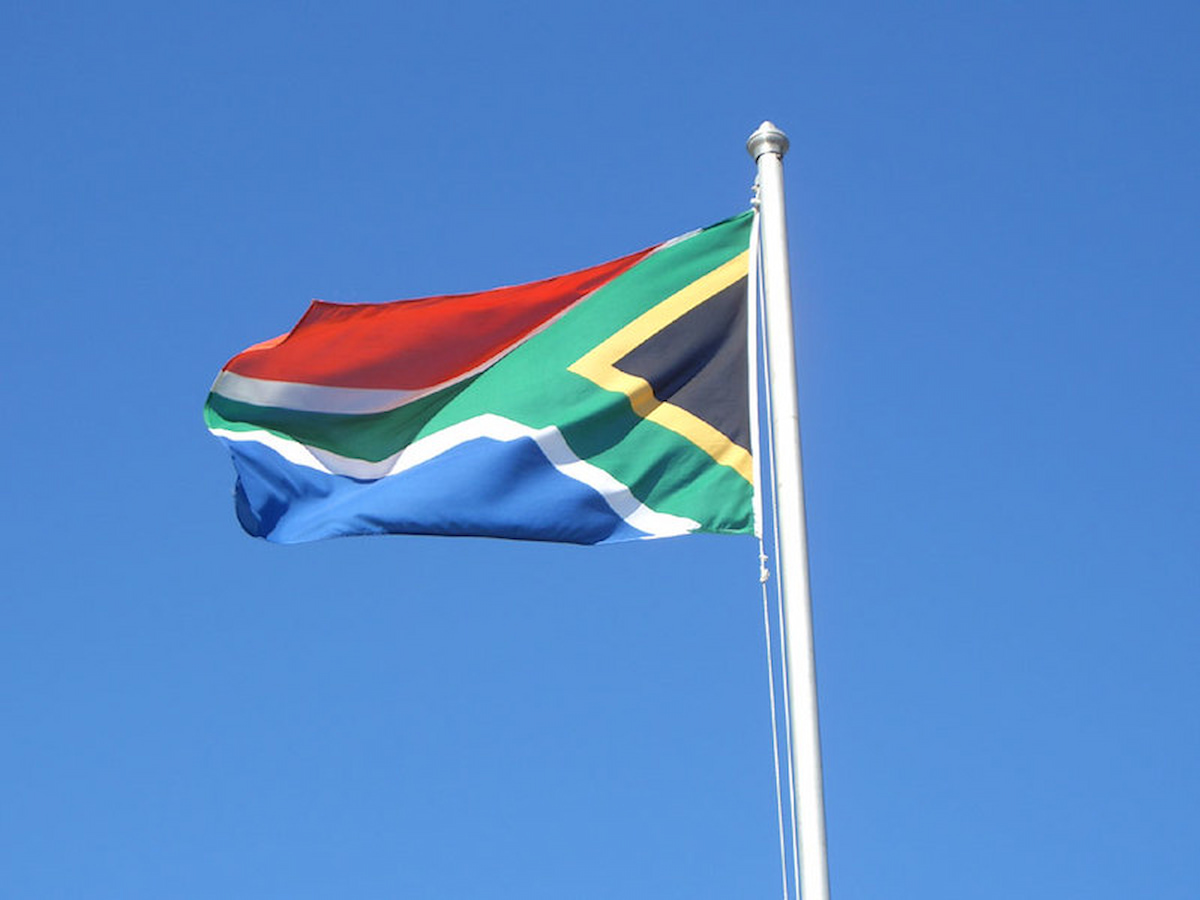 South Africa's national flag, used to accompany an article dealing with visa-free access to South Africa for Lithuanians, from Europe