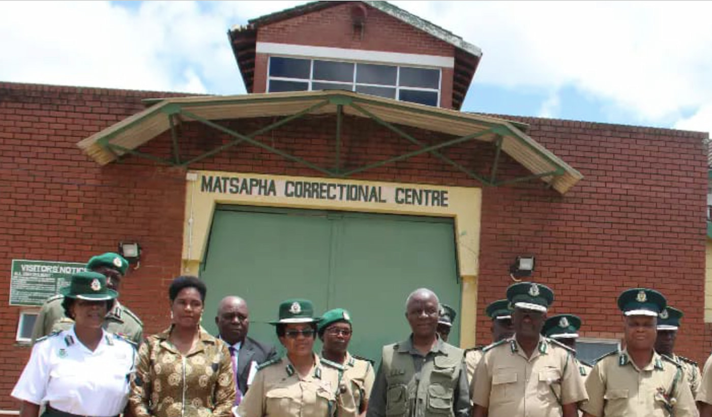 A sign board that reads Matsapha Correctional Centre in Mbabane, Eswatini