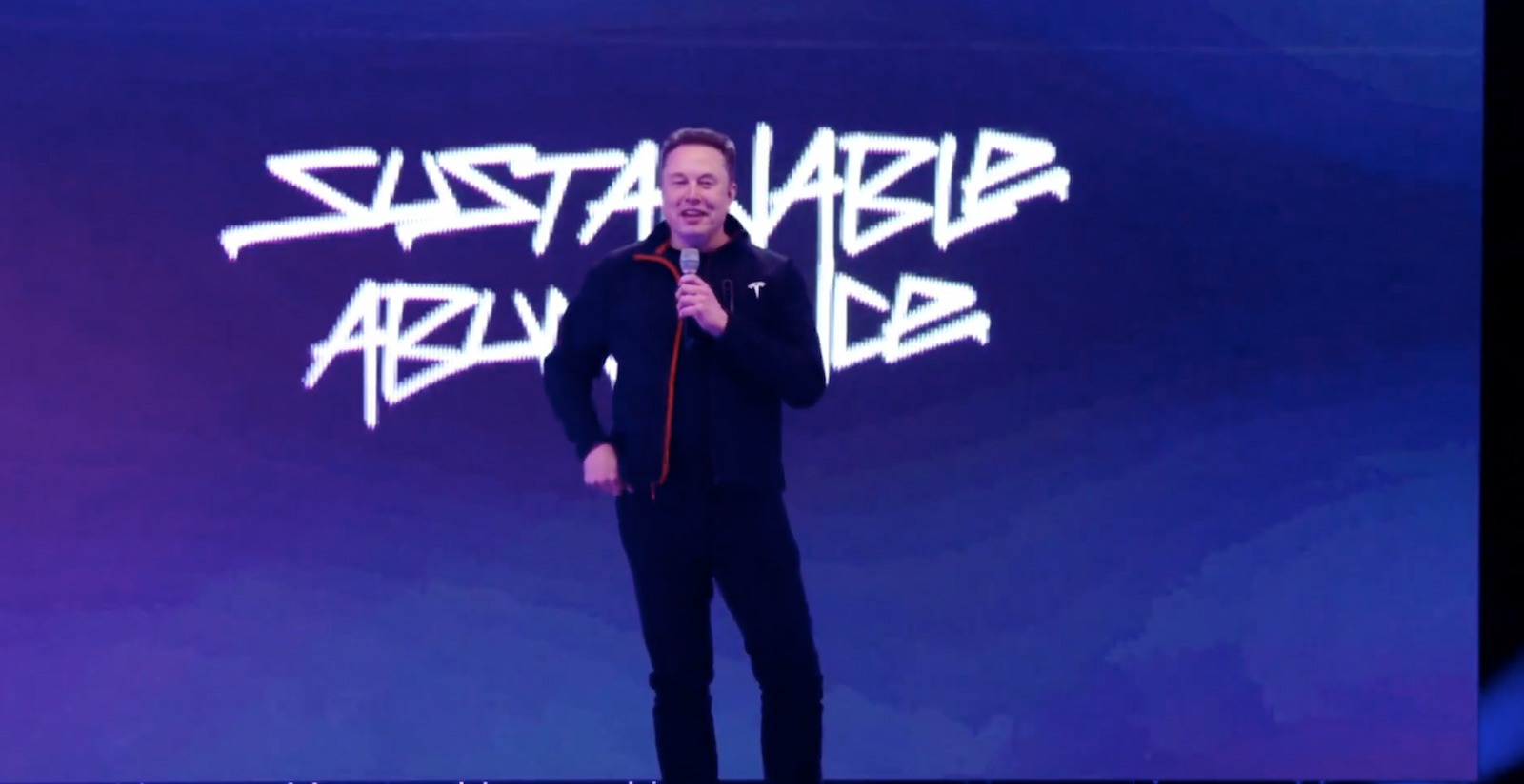 Elon Musk, on the stage at the Tesla shareholders meeting in Austin, Texas, on 6 November 2025. This image accompanies a story about the Elon Musk pay deal