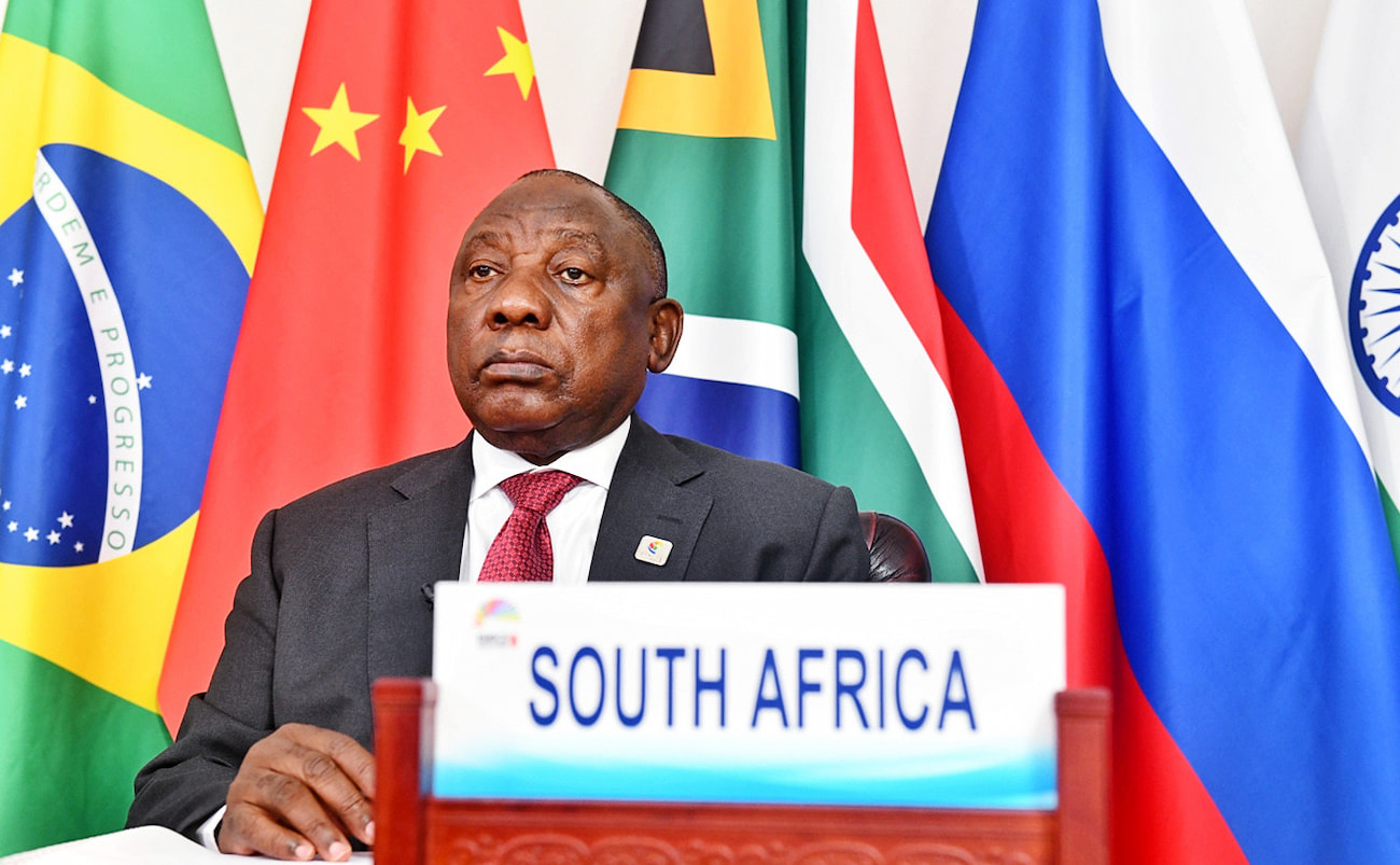 Pensive-looking President Cyril Ramaphosa leads South Africa’s participation in the virtual 14th BRICS Leaders’ Summit hosted by the People’s Republic of China from 23 to 24 June 2022.
