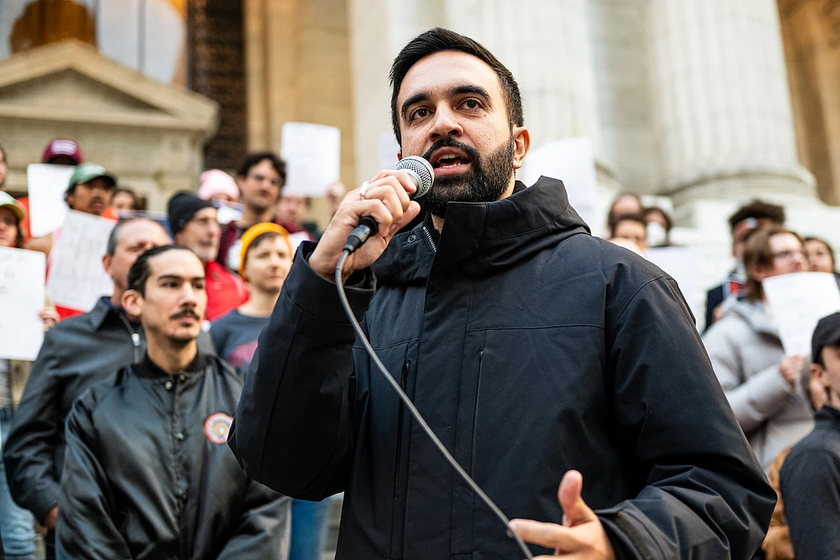 New York City mayor-elect Zohran Mamdani Zohran Mamdani at the Resist Fascism Rally in Bryant Park on 27 October 2024. This image accompanies a story about Zohran Mamdani making history as New York City's first Muslim mayor