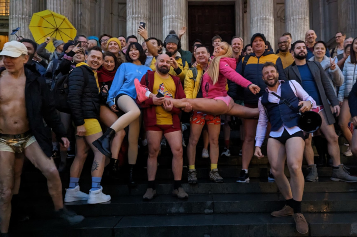 No Trousers on Tube Ride