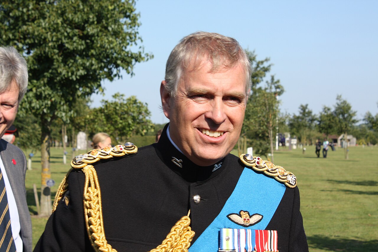 Then-prince Andrew at the National Memorial Arboretum, Alrewas on 1 September 2011. This image accompanies an article about his arrest