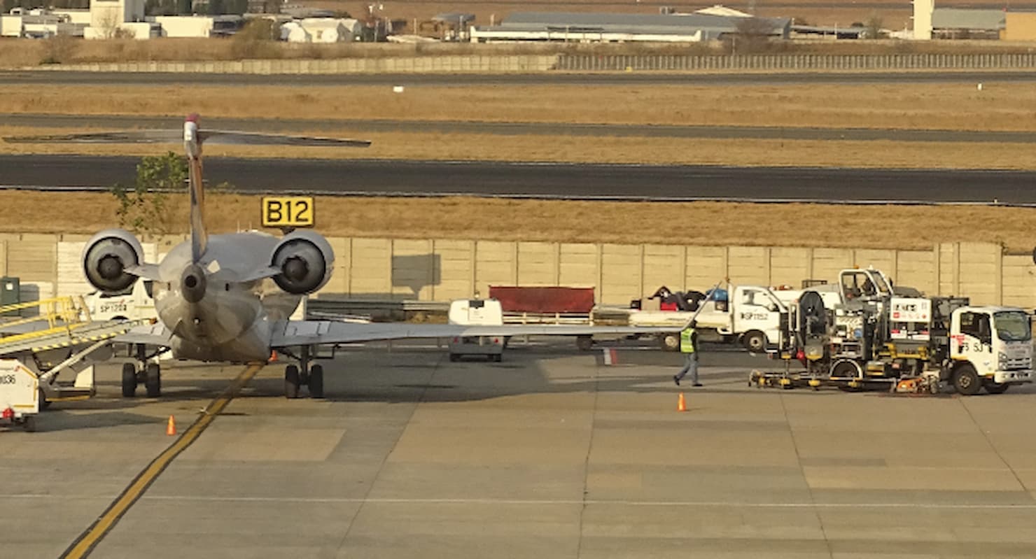 Stock image of OR Tambo airport, accompanying an article about UNISA being first african university to get airport